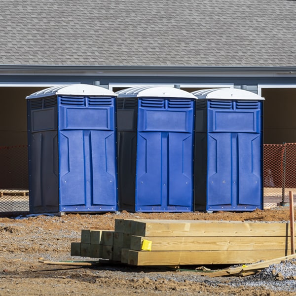 how can i report damages or issues with the portable toilets during my rental period in Glastonbury